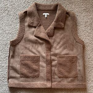 Maurices Brown Sherpa Vest